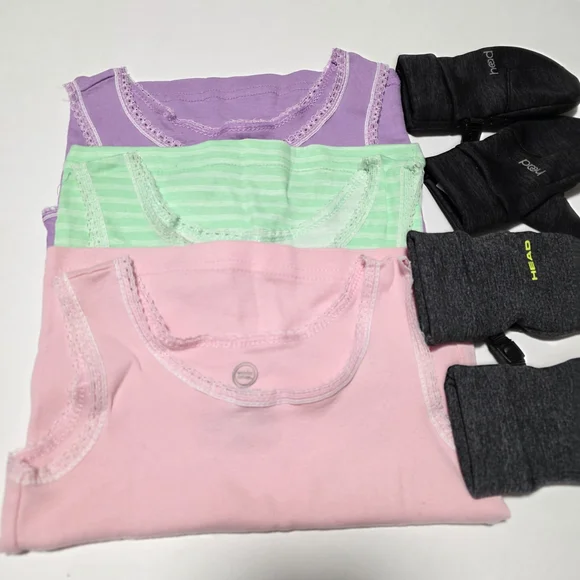 2T-3T Toddler Girls' Vests, Mittens And Tights Bundle - Picture 3 of 10